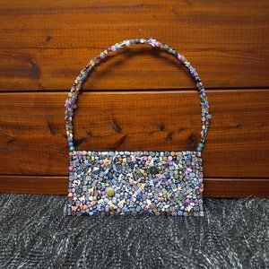 Quirky, Funky Beaded Purse, Multicolor